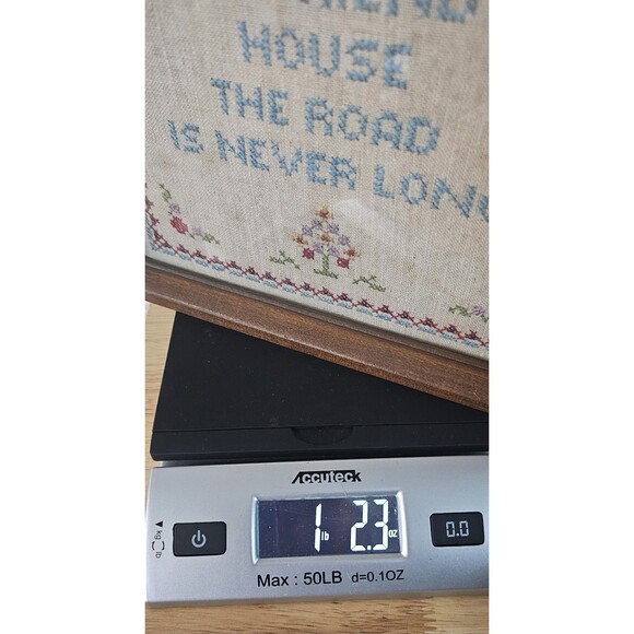 Antique Handmade 40's Amish Folk Art Needle Point Sampler Friends Phrase Unique - Picture 12 of 12